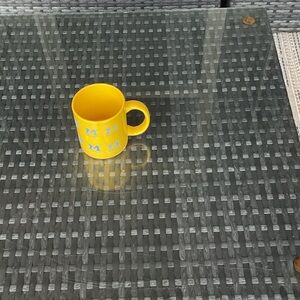 Yellow Mug with Blue Lettering University of Michigan